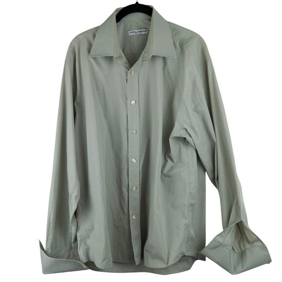 Dolce & Gabbana Mens Basic Dress Button Down‎ Shirt Made in Italy Size 17 / 43 - Picture 1 of 11